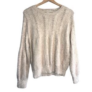 Lost + Wander Blush Pink Fuzzy Knit Sweater XS/S Soft Cozy Pullover